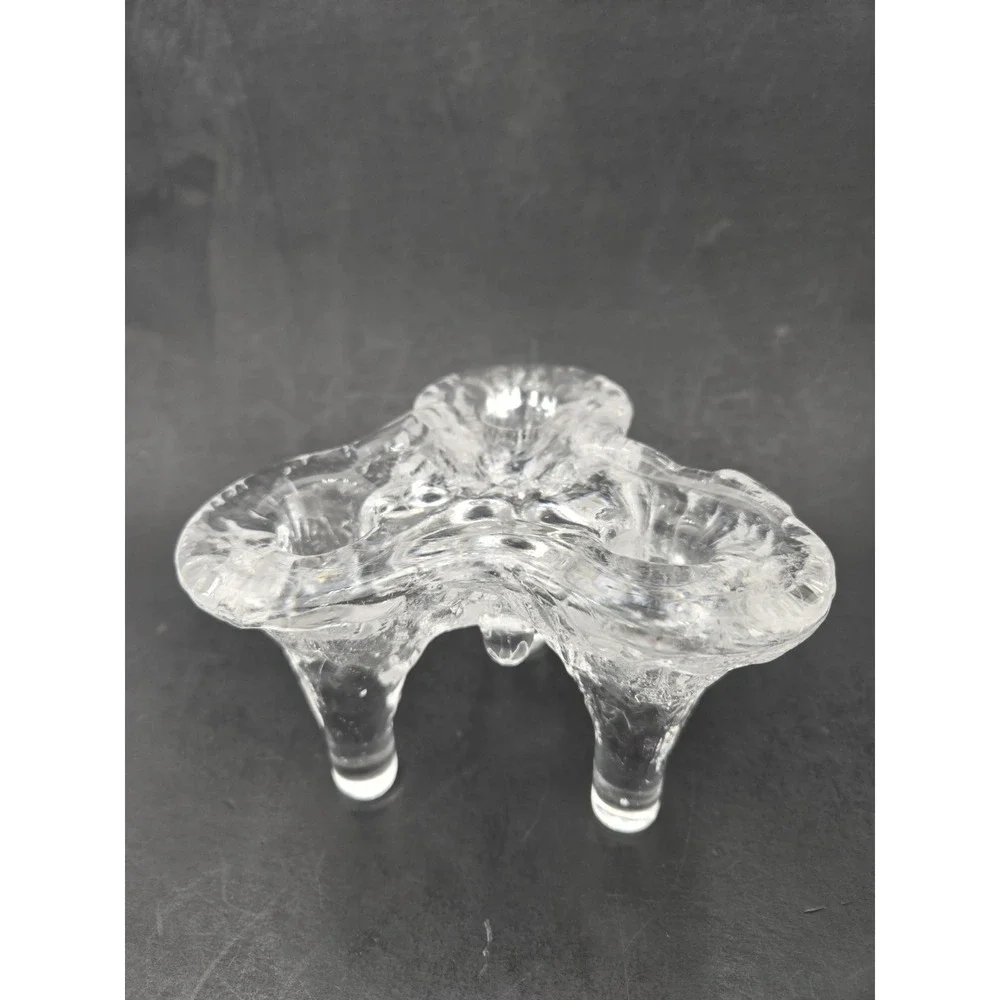 Vtg Kosta Boda Icicle Candle Holder Igloo Line Göran Wärff Tripod Candlestick